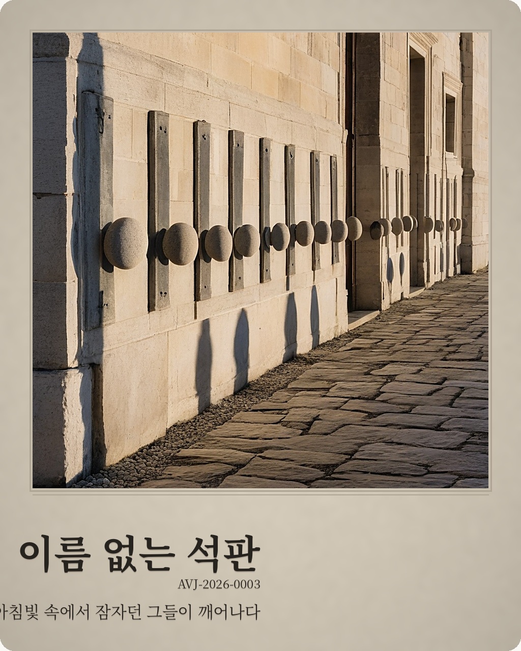 차가운 아침빛 속에서 잠자던 그들이 깨어나다 · AVJ-2026-0003
